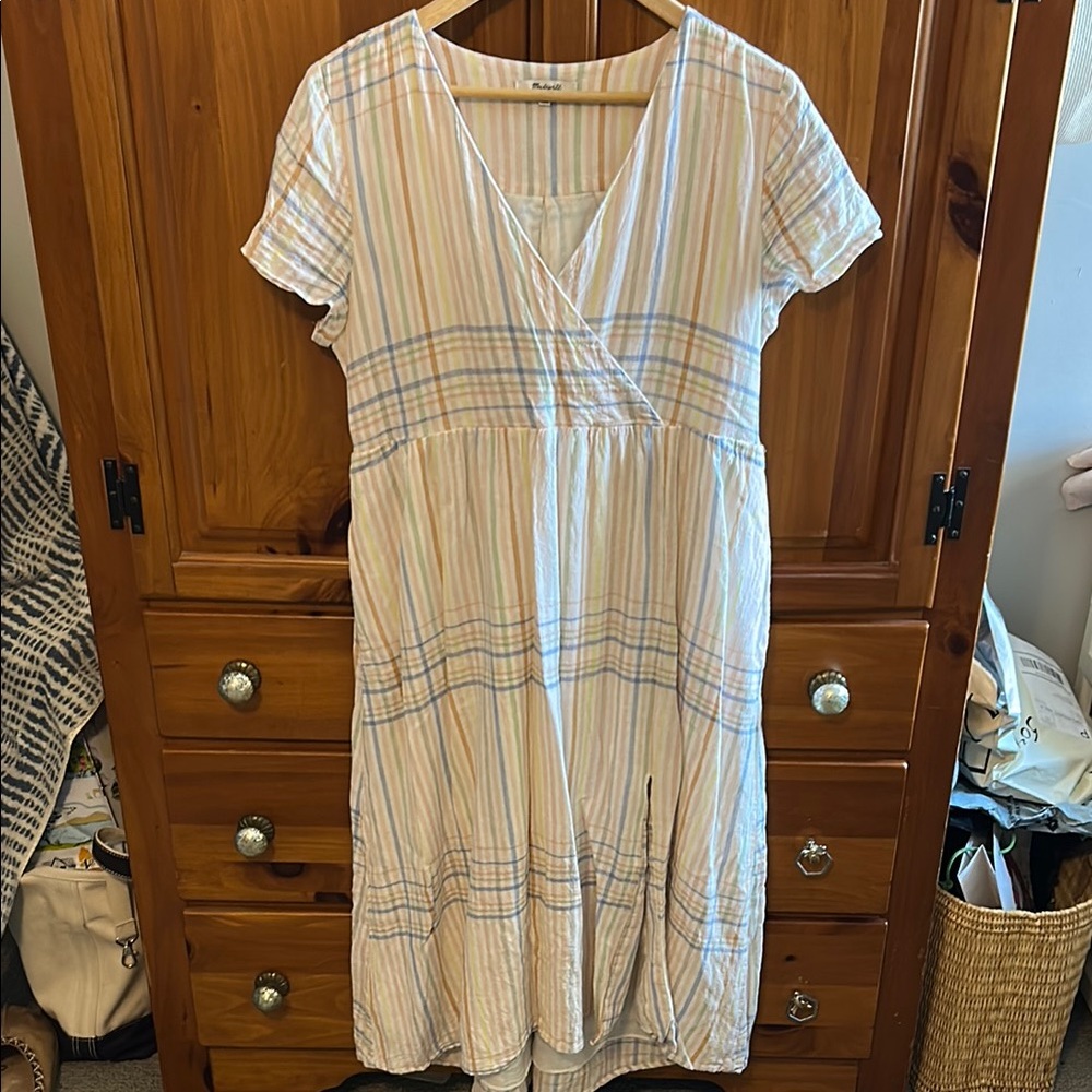 Madewell Clara plaid midi dress